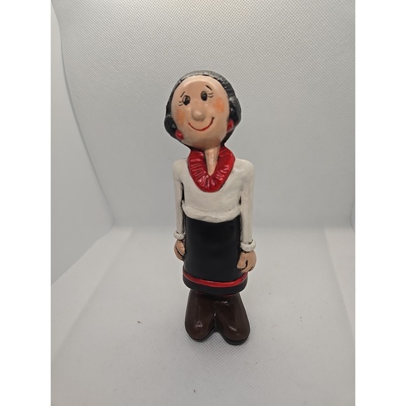 Other - Vtg Popeye Olive Oyl Ceramic Figurine Sailor 6" Tall Signed On Bottom